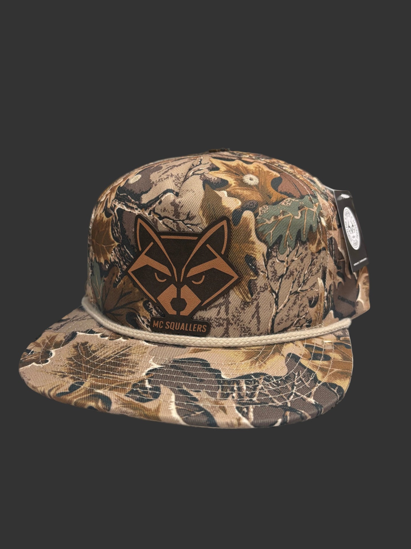 Richardson 256p rope hat with a leather mc squallers logo patch.